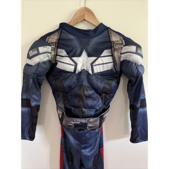 Rubies Marvel Captain America Winter Soldier Costume Kid Sz M?? Two-side w/ Mask - Picture 2 of 12